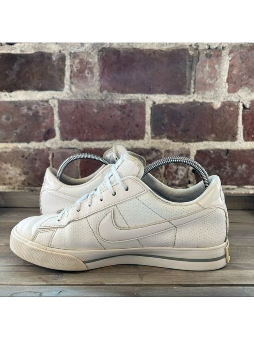 NIKE Sweet Classic Women's White Leather Sneaker Sz 7.5 (354496-110) - Picture 6 of 11